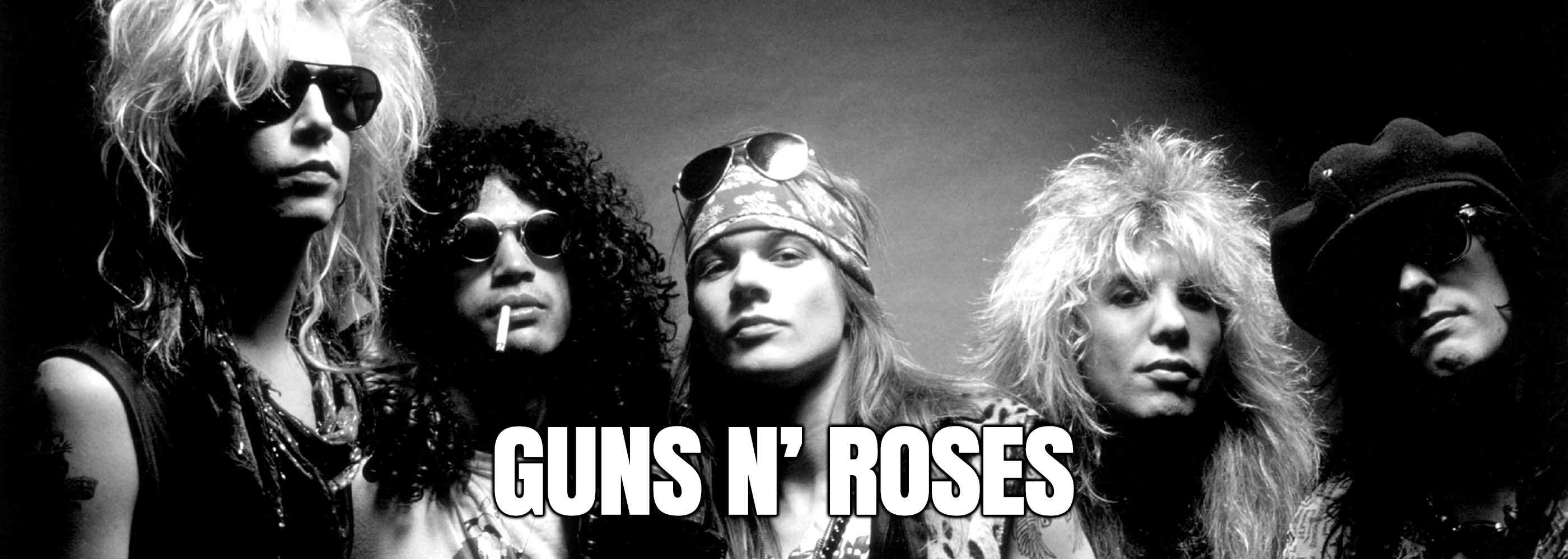guns-n-roses band portrait banner for album tracklist poster collection