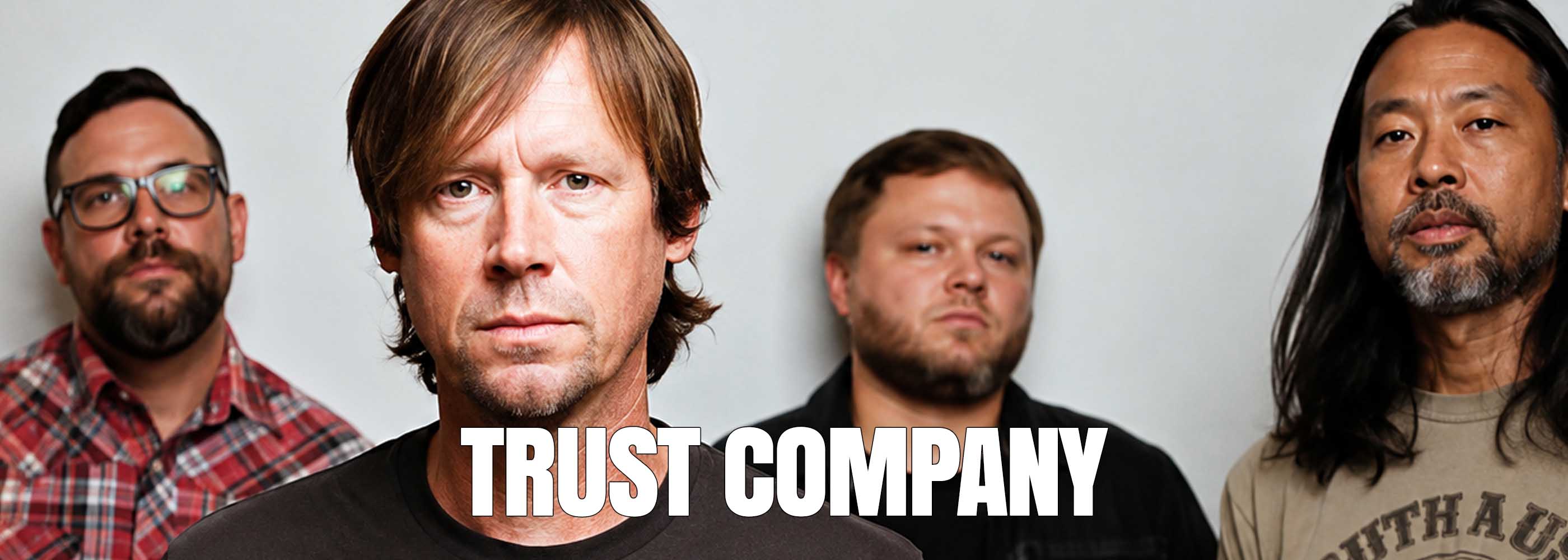 trust-company band portrait banner for album tracklist poster collection