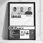 Blink 182 - One More Time Tracklist Poster Framed Wall Art Mockup