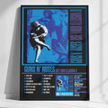 Guns N' Roses - Use Your Illusion II Tracklist Poster Framed Wall Art Mockup