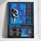 Guns N' Roses - Use Your Illusion II Tracklist Poster Framed Wall Art Mockup