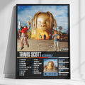 travis scott - astroworld Tracklist Poster Framed Wall Art Mockup⁠