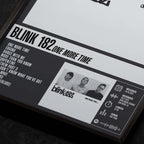 Blink-182 One More Time Close up detail of poster typography and track list 