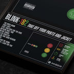 Blink-182 Take Off Your Pants and Jacket Close Up Detail View of Album Tracklist Typography Poster