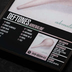 deftones adrenaline Close up detail of poster typography and track list 