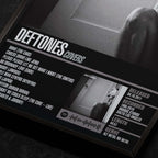 Deftones Covers Close up detail of poster typography and track list 