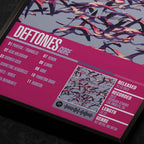 Deftones Gore Close up detail of poster typography and track list 