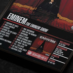 Eminem The Eminem Show Close up detail of poster typography and track list 