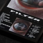 filter-crazy-eyes-Close Up Detail View of Album Tracklist Typography Poster