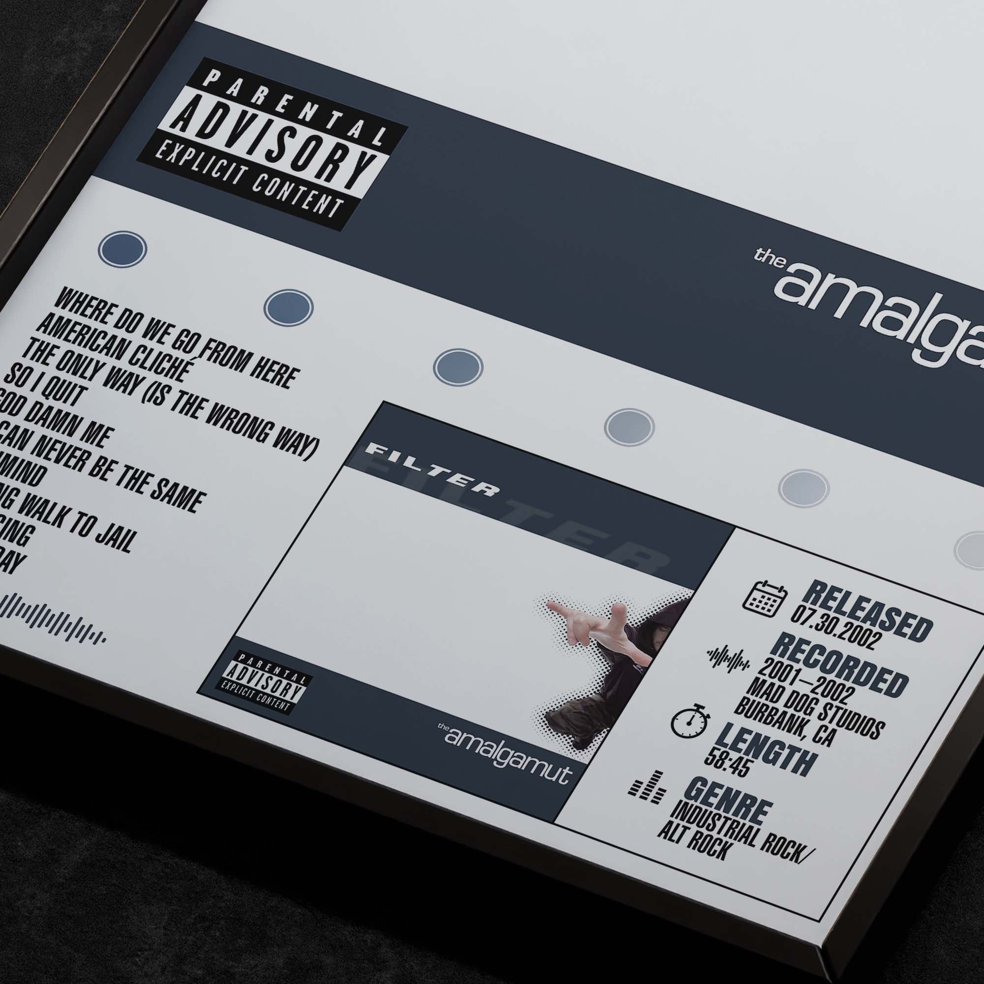 filter-the-amalgamut-Close Up Detail View of Album Tracklist Typography Poster