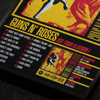 Guns N' Roses - Use Your Illusion I Close Up Detail View of Album Tracklist Typography Poster