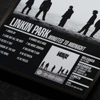 Linkin Park Minutes to Midnight Close up detail of poster typography and track list 