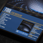 Tool Fear Inoculum Close up detail of poster typography and track list 