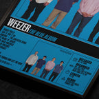 weezer-the-blue-album-Close Up Detail View of Album Tracklist Typography Poster