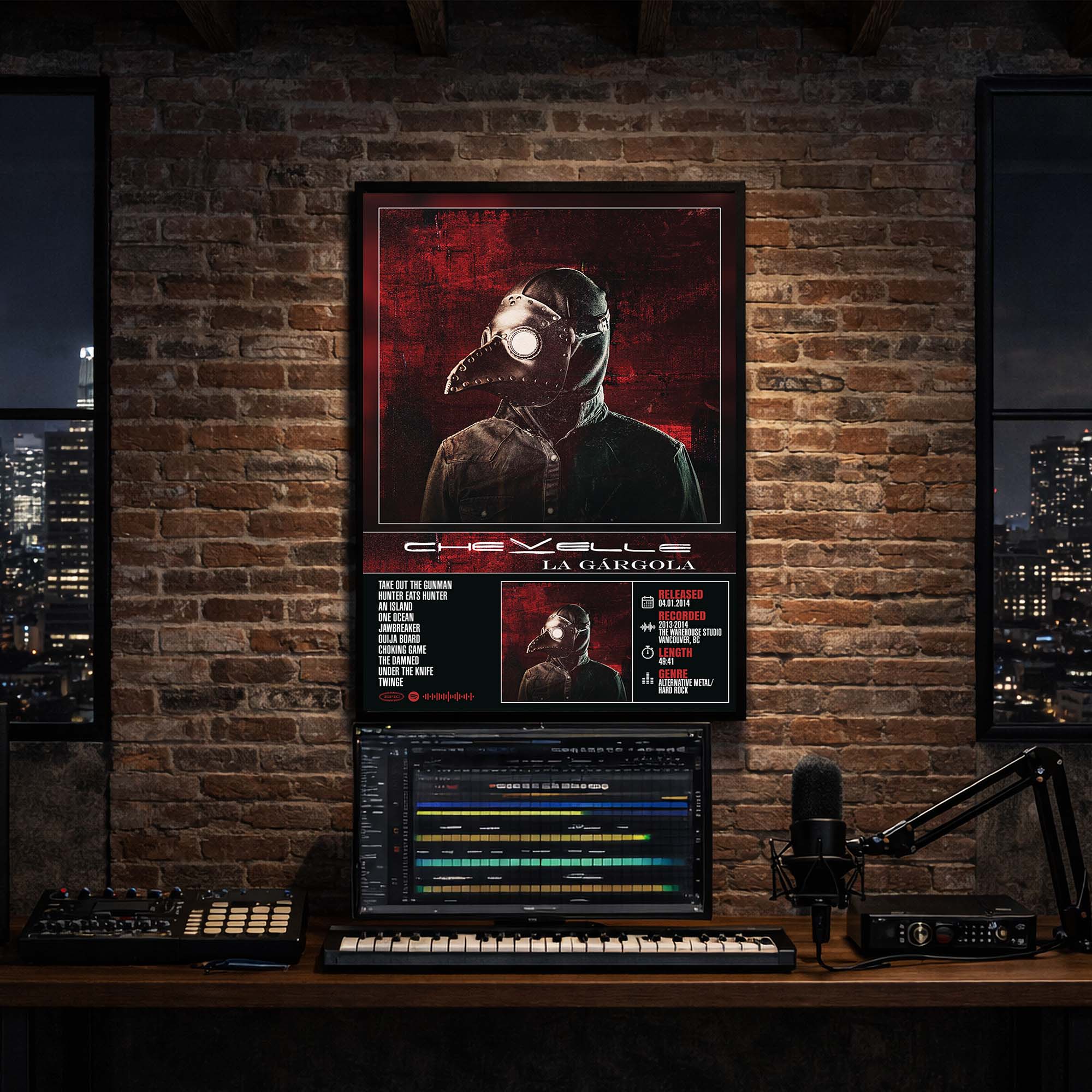 Chevelle - La Gorgola Album Poster Hanging in Music Studio Room Decor
