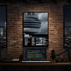 Drake - Views Album Poster Hanging in Music Studio Room Decor