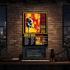 Guns N' Roses - Use Your Illusion I Album Poster Hanging in Music Studio Room Decor