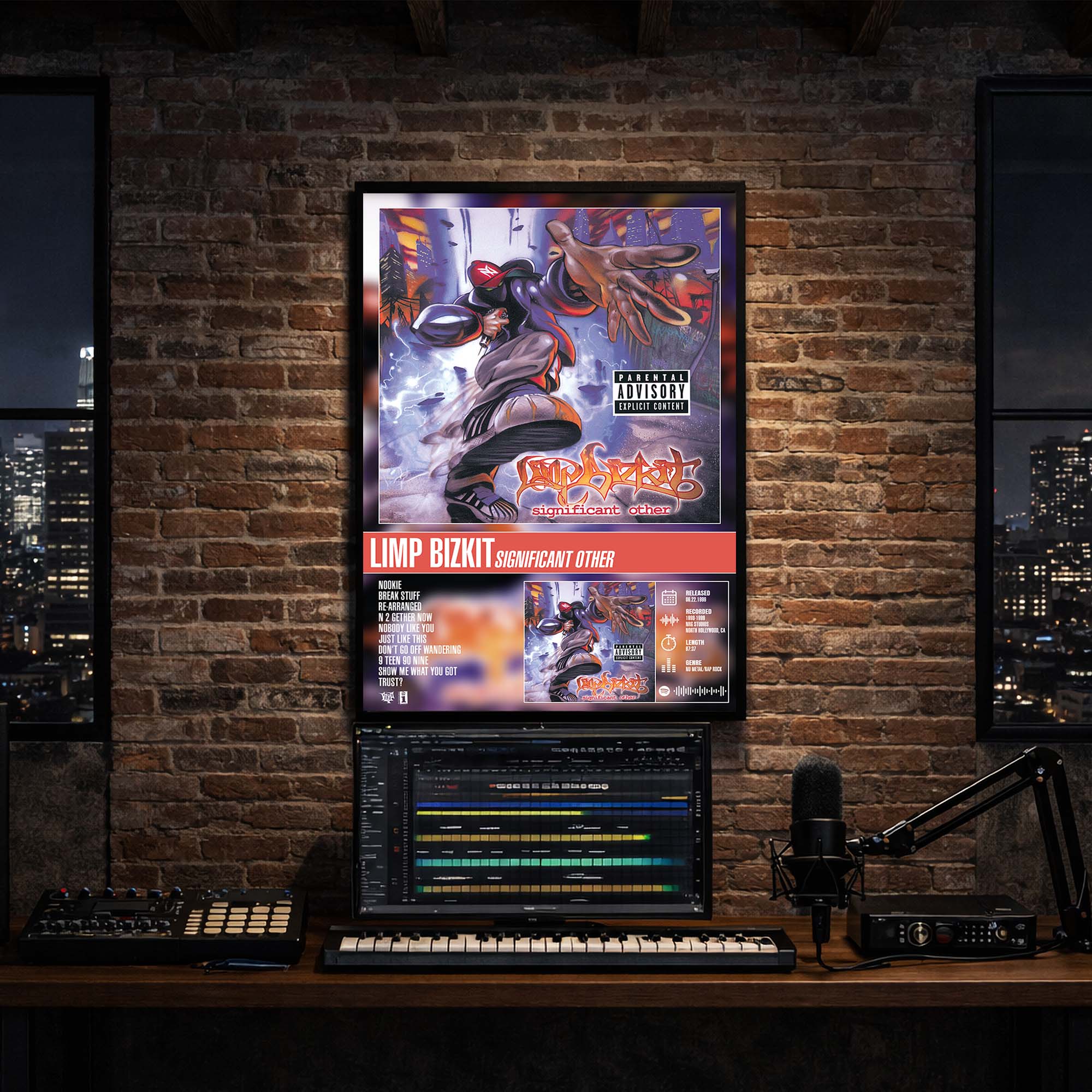 Limp Bizkit - Significant Other Album Poster Hanging in Music Studio Room Decor