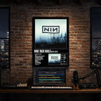 Nine Inch Nails With Teeth Album tracklist poster recording studio print mockup 