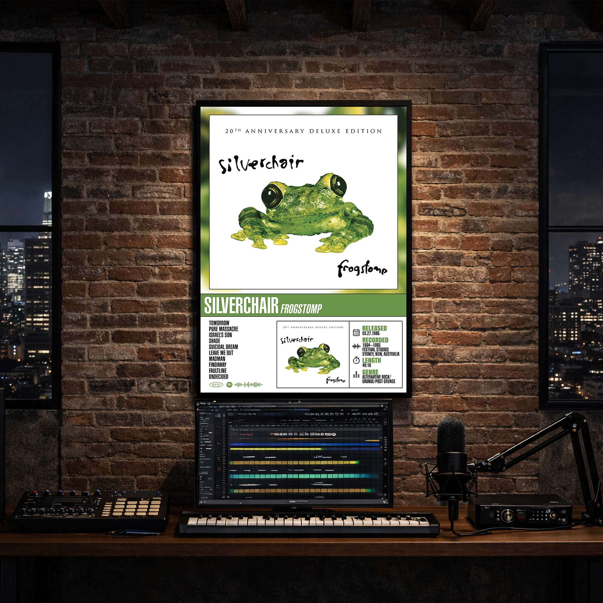 Silverchair - Frogstomp Album Poster Hanging in Music Studio Room Decor 