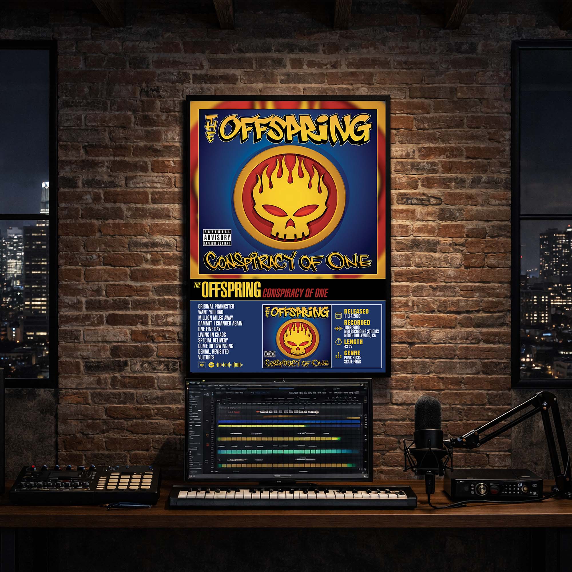 The Offspring - Conspiracy of One Album Poster Hanging in Music Studio Room Decor