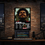 The Weeknd - After Hours Album Poster Hanging in Music Studio Room Decor