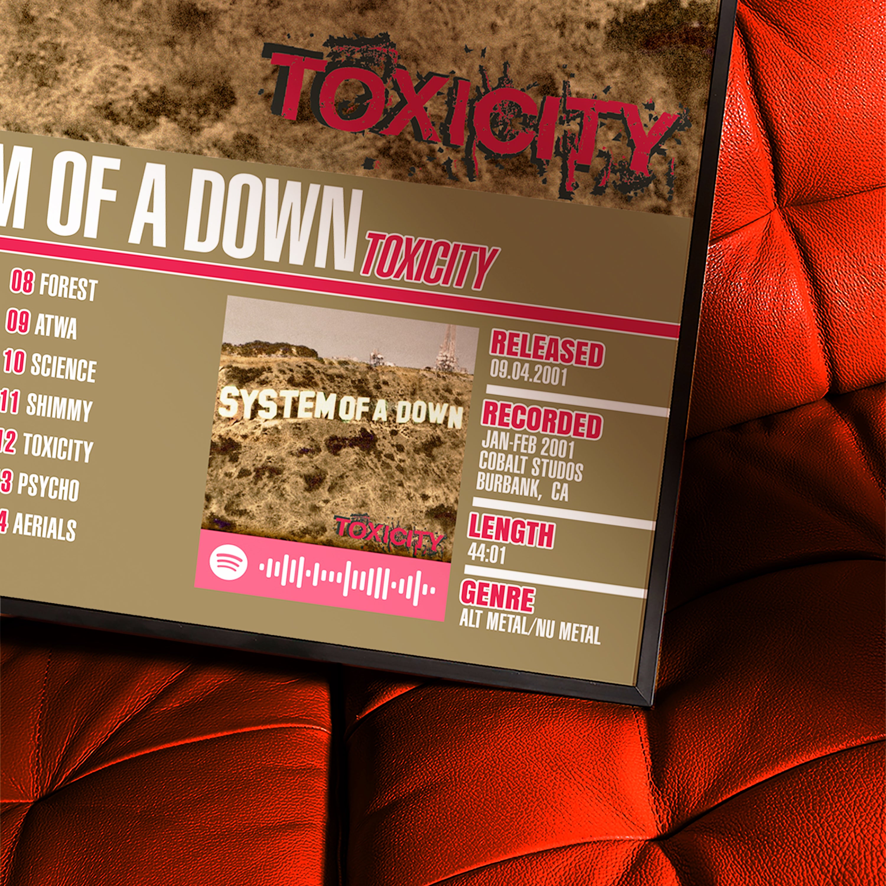 System of a Down – Toxicity | Tracklist (2-Poster Set)