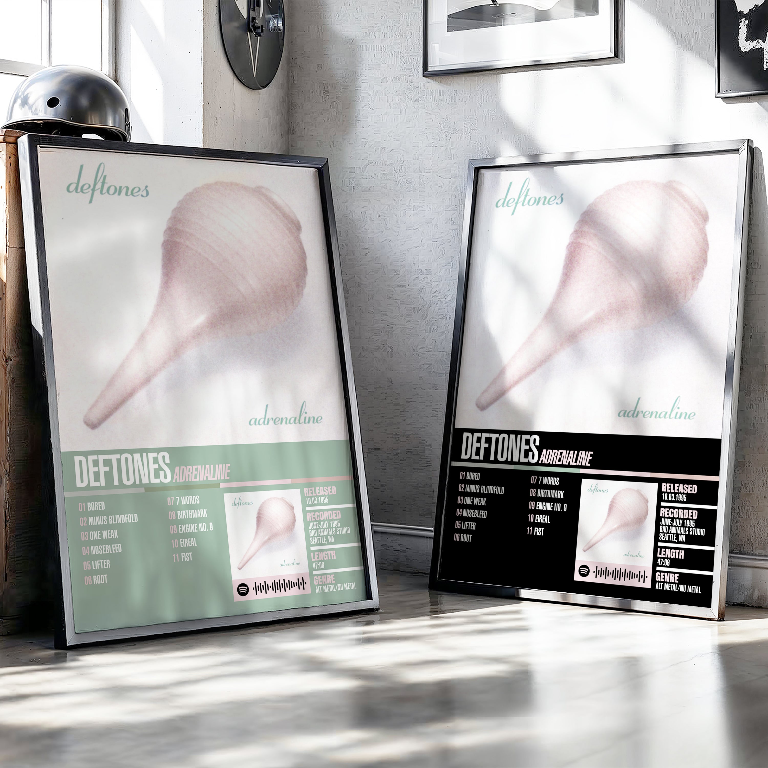 Deftones – Adrenaline | Tracklist (2-Poster Set)