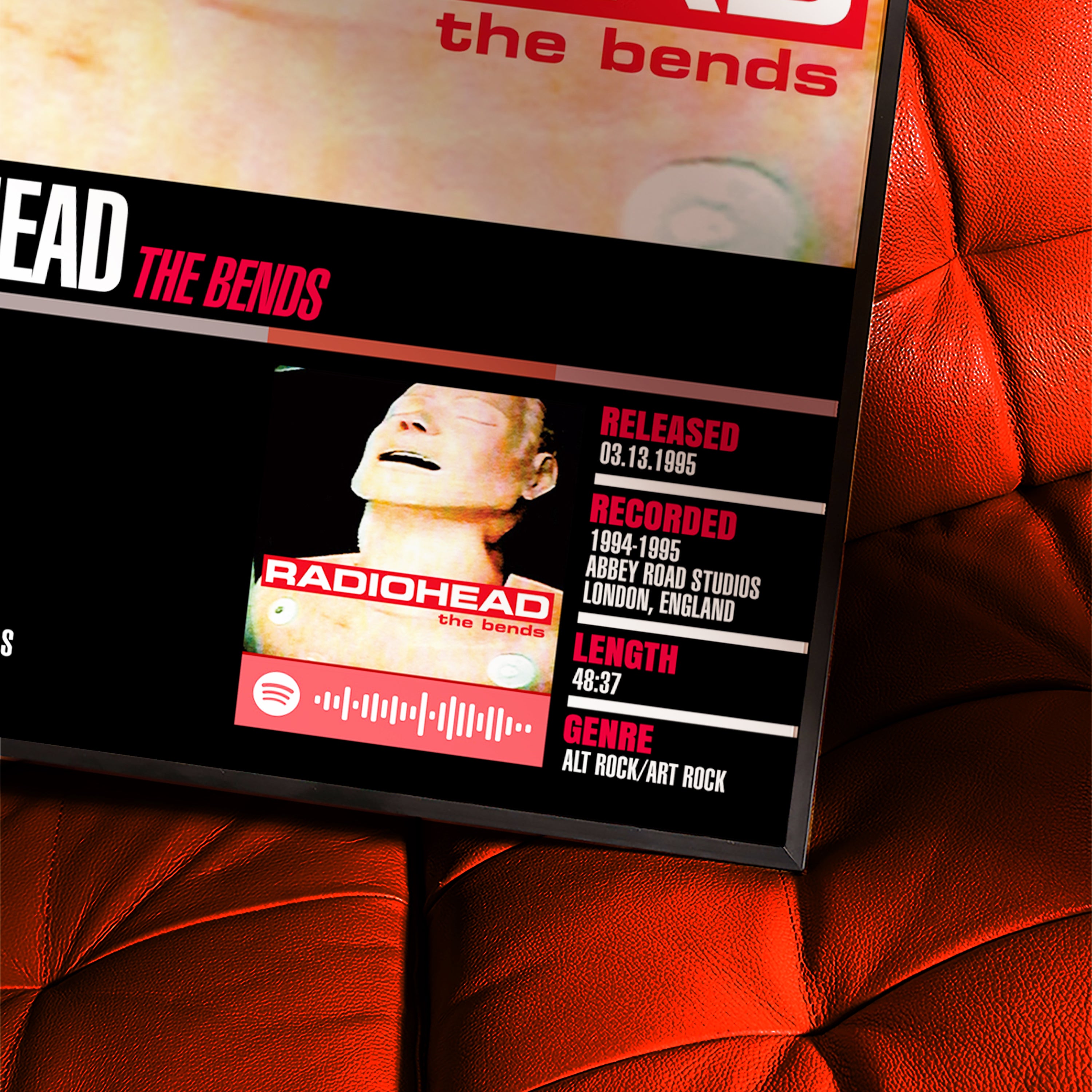 Radiohead – The Bends | Tracklist (2-Poster Set)