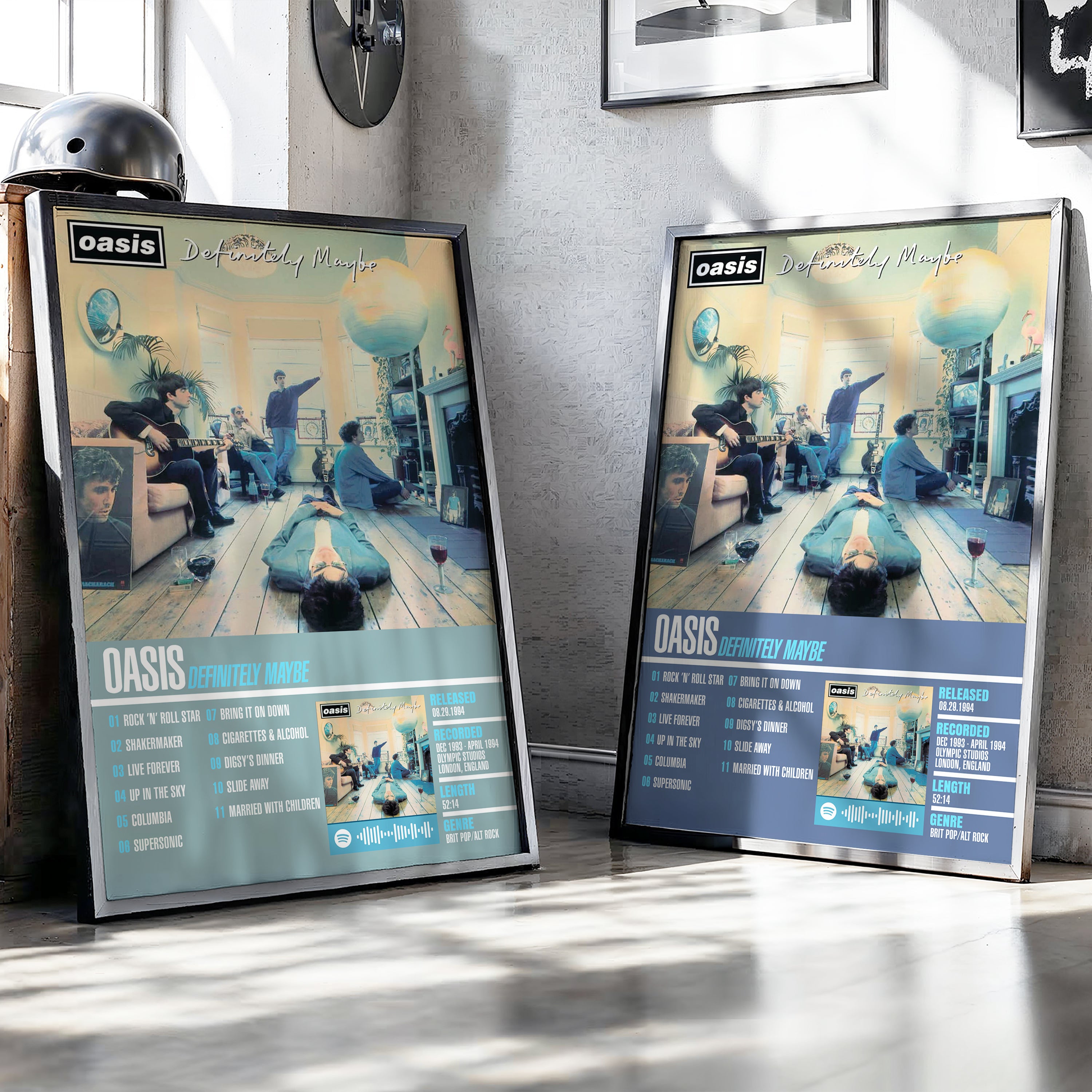 Oasis – Definitely Maybe | Tracklist (2-Poster Set)