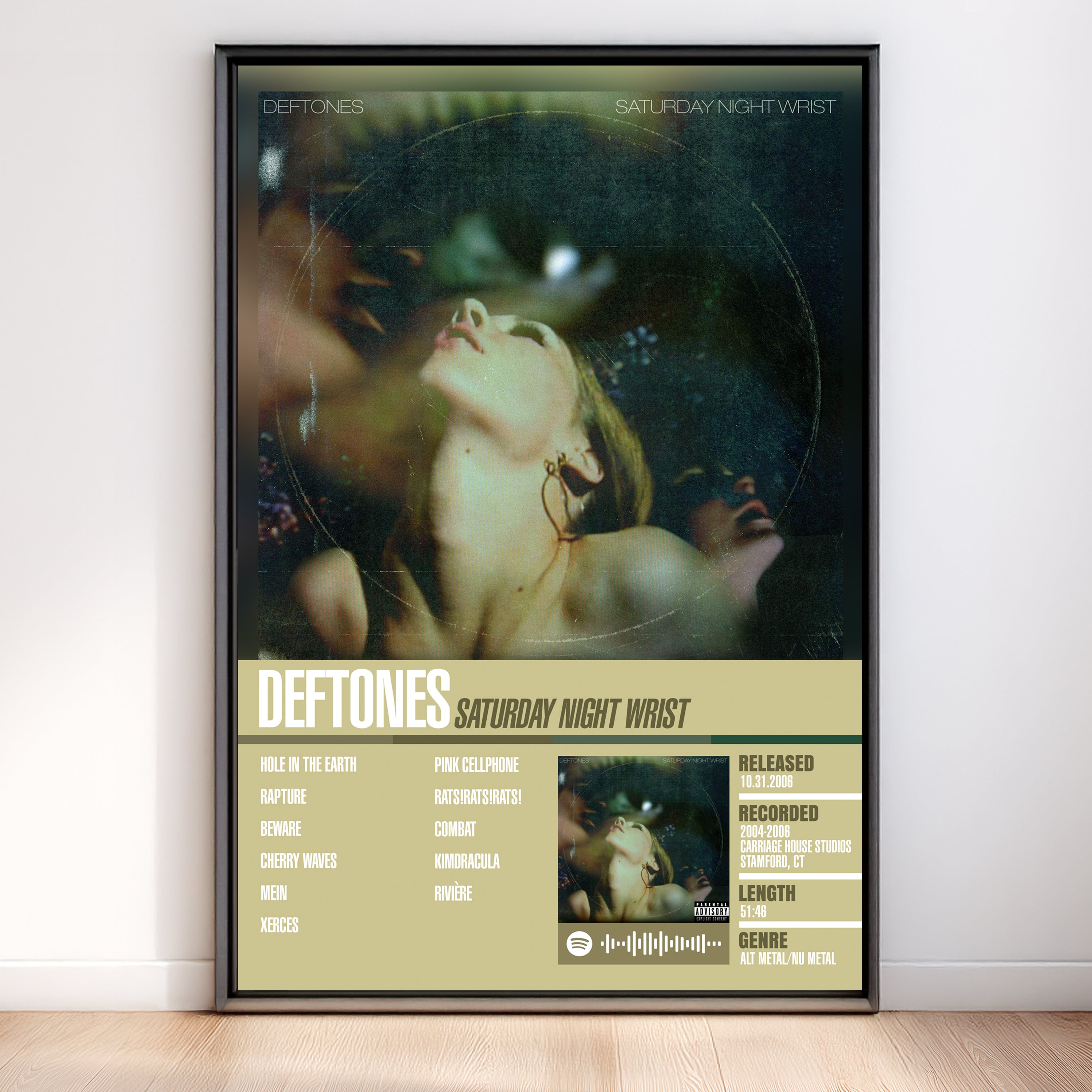 Deftones – Saturday Night Wrist | Tracklist (2-Poster Set)
