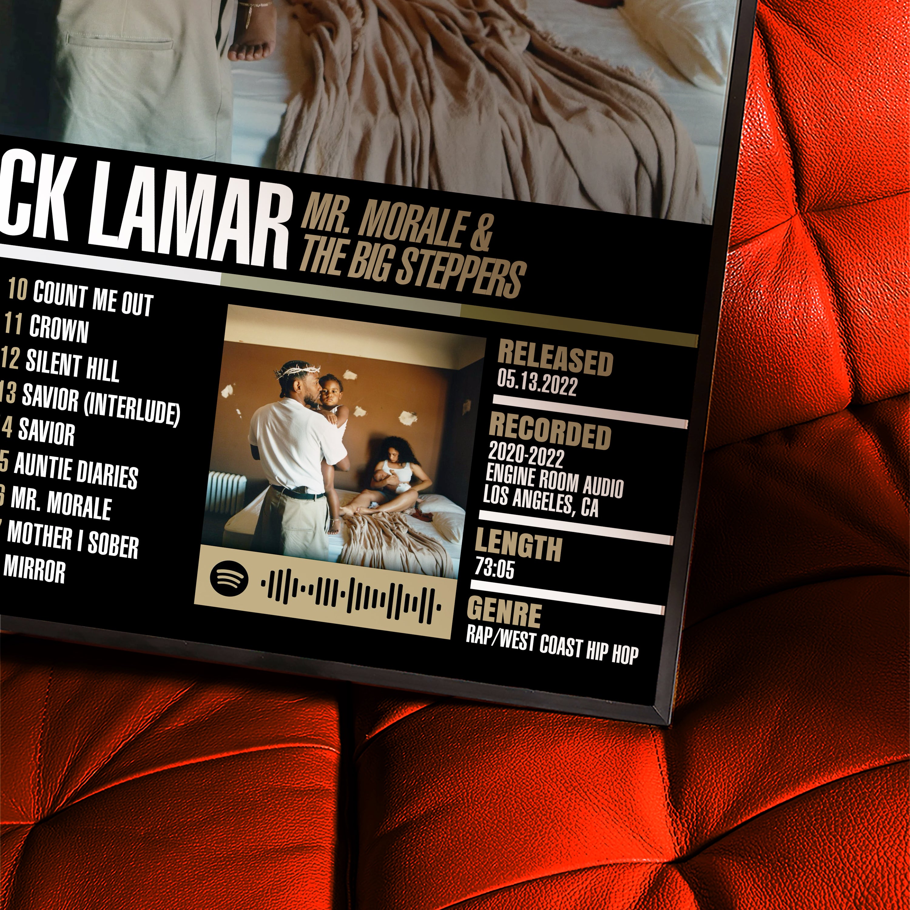 Kendrick Lamar – Mr. Morale & the Big Steppers | Tracklist (2-Poster Set)