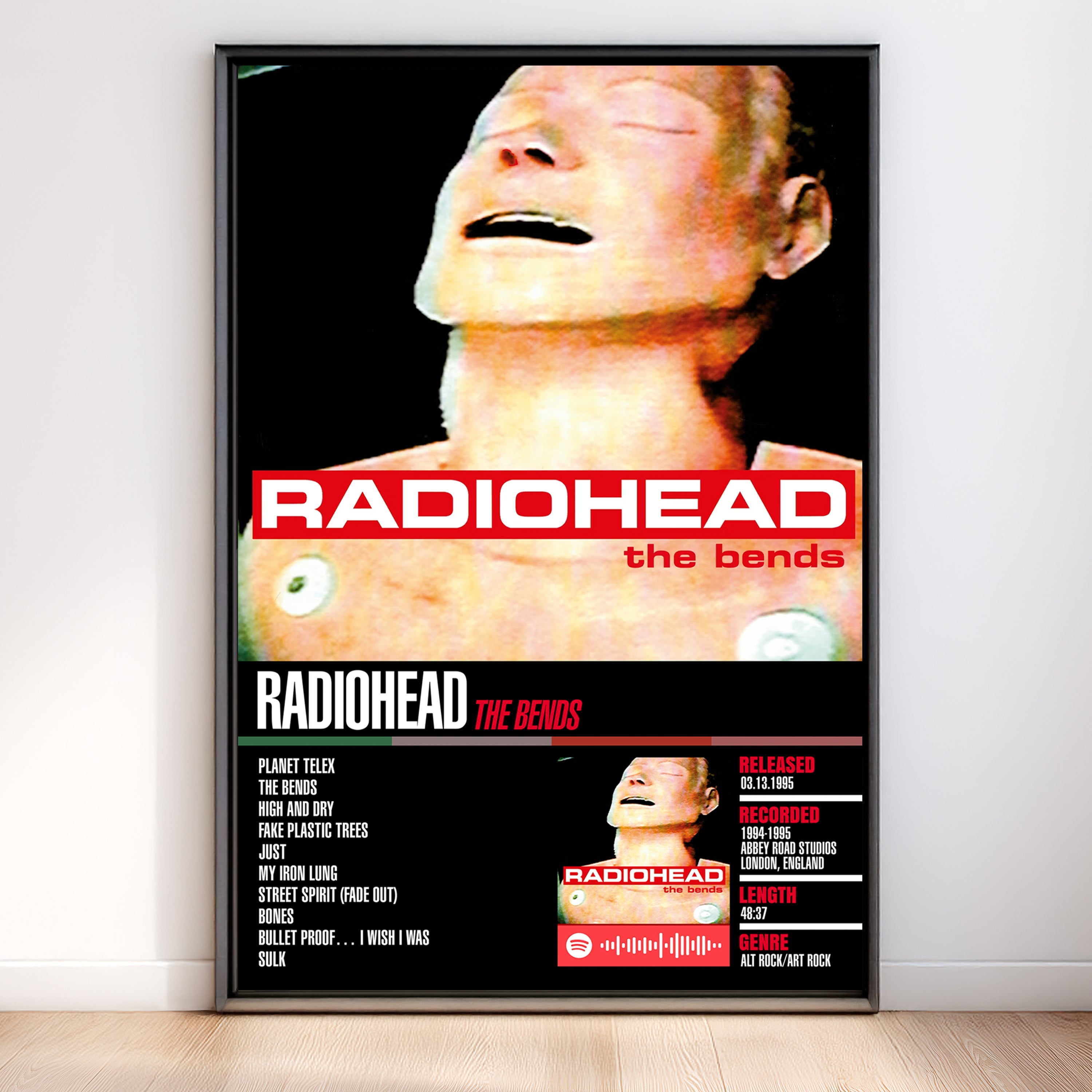 Radiohead – The Bends | Tracklist (2-Poster Set)