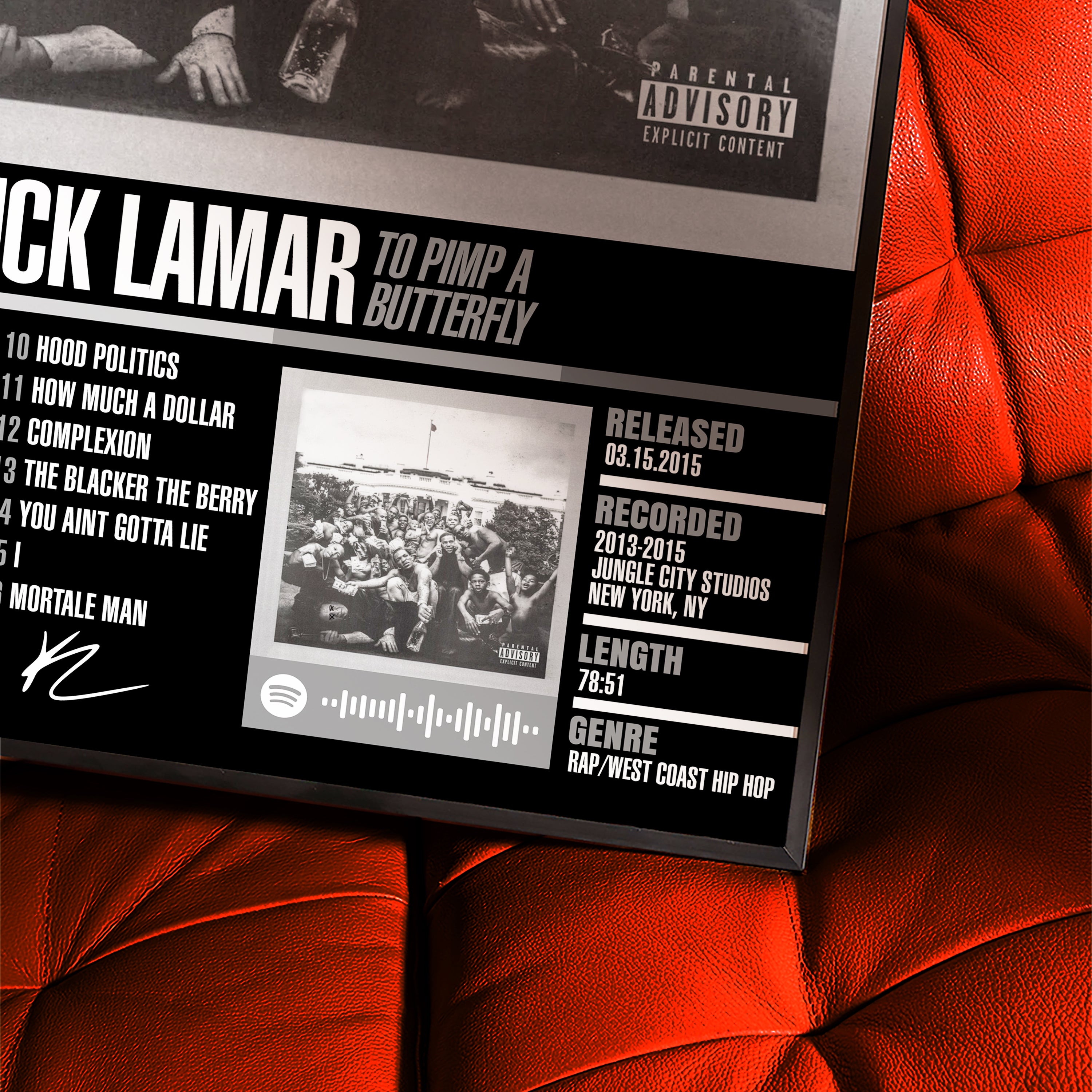 Kendrick Lamar – To Pimp a Butterfly | Tracklist (2-Poster Set)
