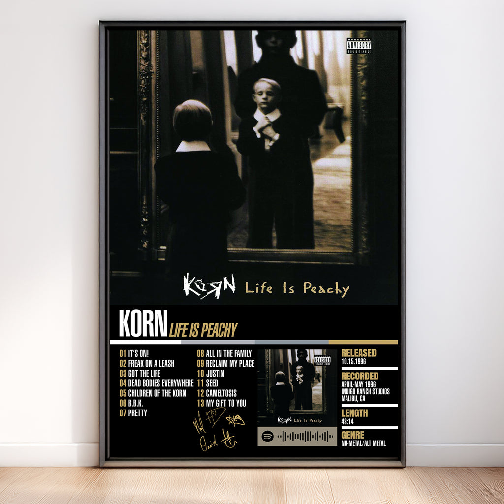 Korn – Life Is Peachy | Tracklist Poster