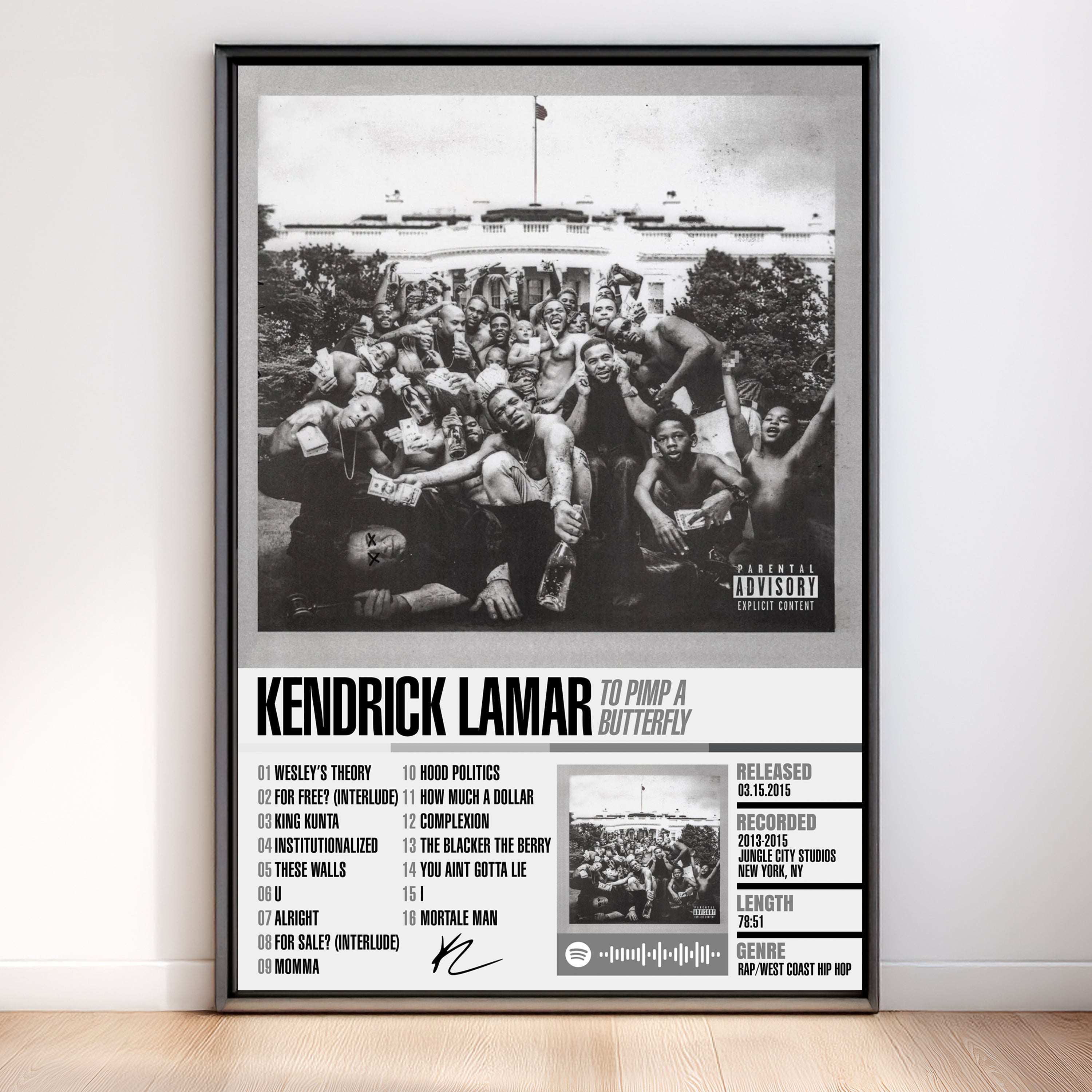 Kendrick Lamar – To Pimp a Butterfly | Tracklist (2-Poster Set)