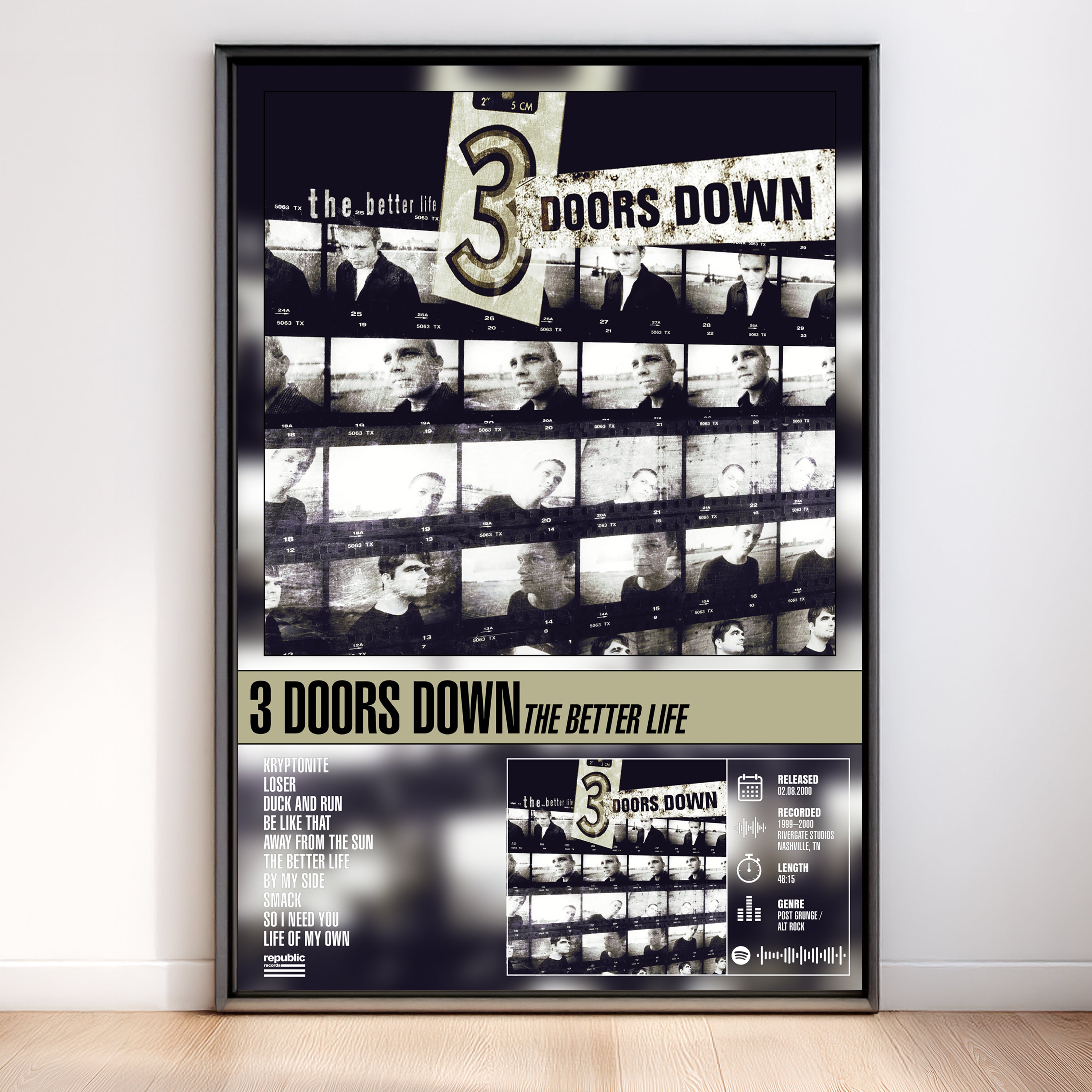 3 Doors Down - The Better Life | Tracklist Poster