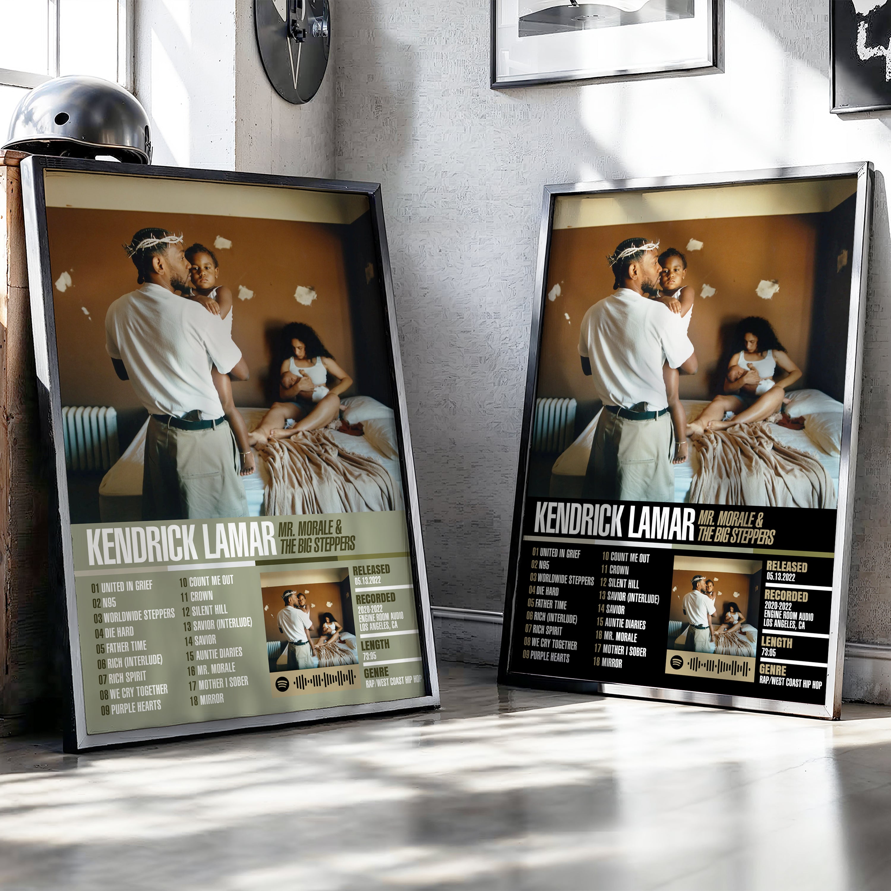 Kendrick Lamar – Mr. Morale & the Big Steppers | Tracklist (2-Poster Set)