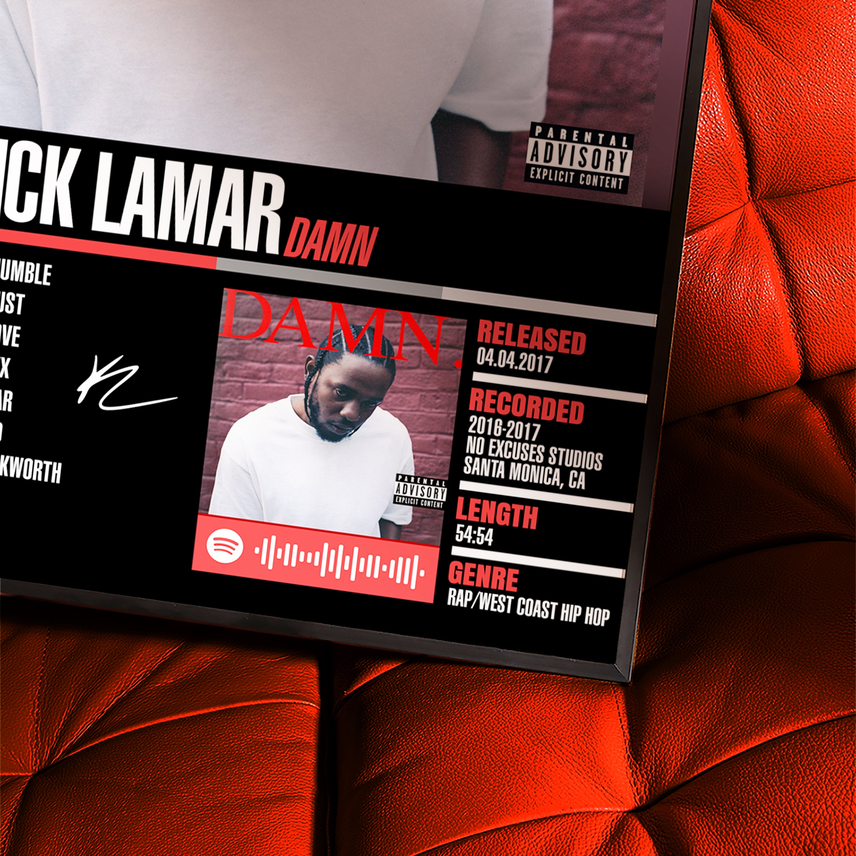 Kendrick Lamar – Damn. | Tracklist (2-Poster Set)