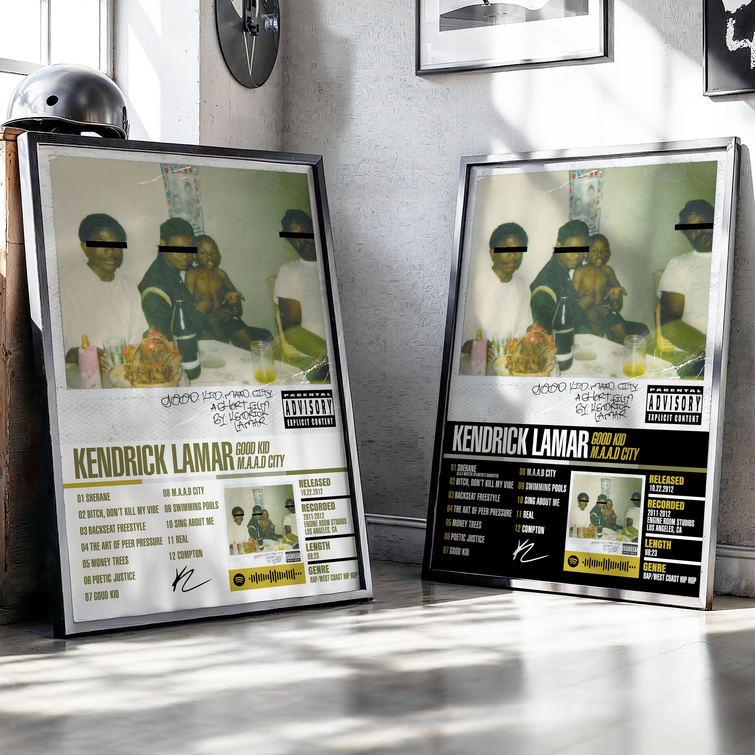 Kendrick Lamar – good kid, m.A.A.d city | Tracklist (2-Poster Set)