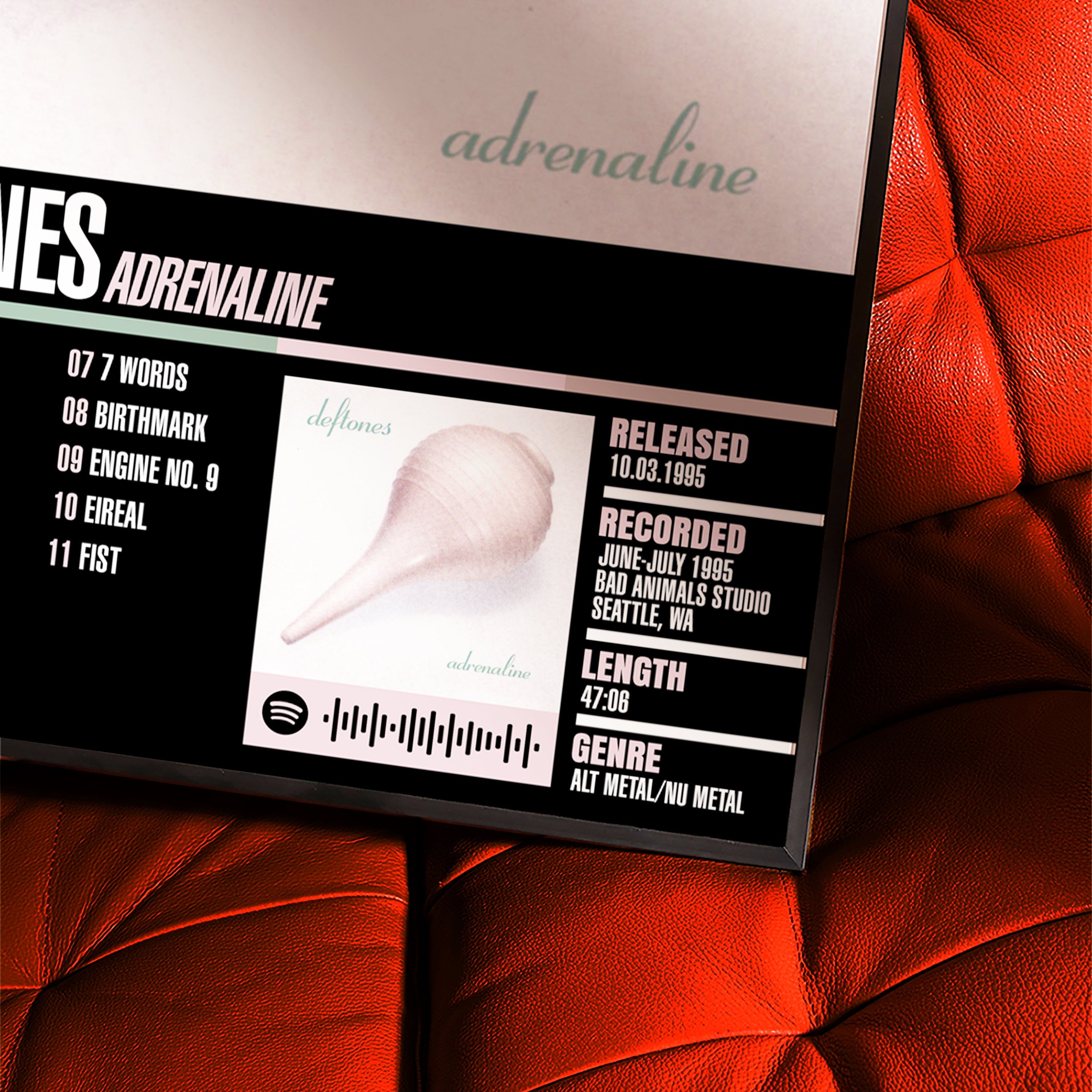 Deftones – Adrenaline | Tracklist (2-Poster Set)