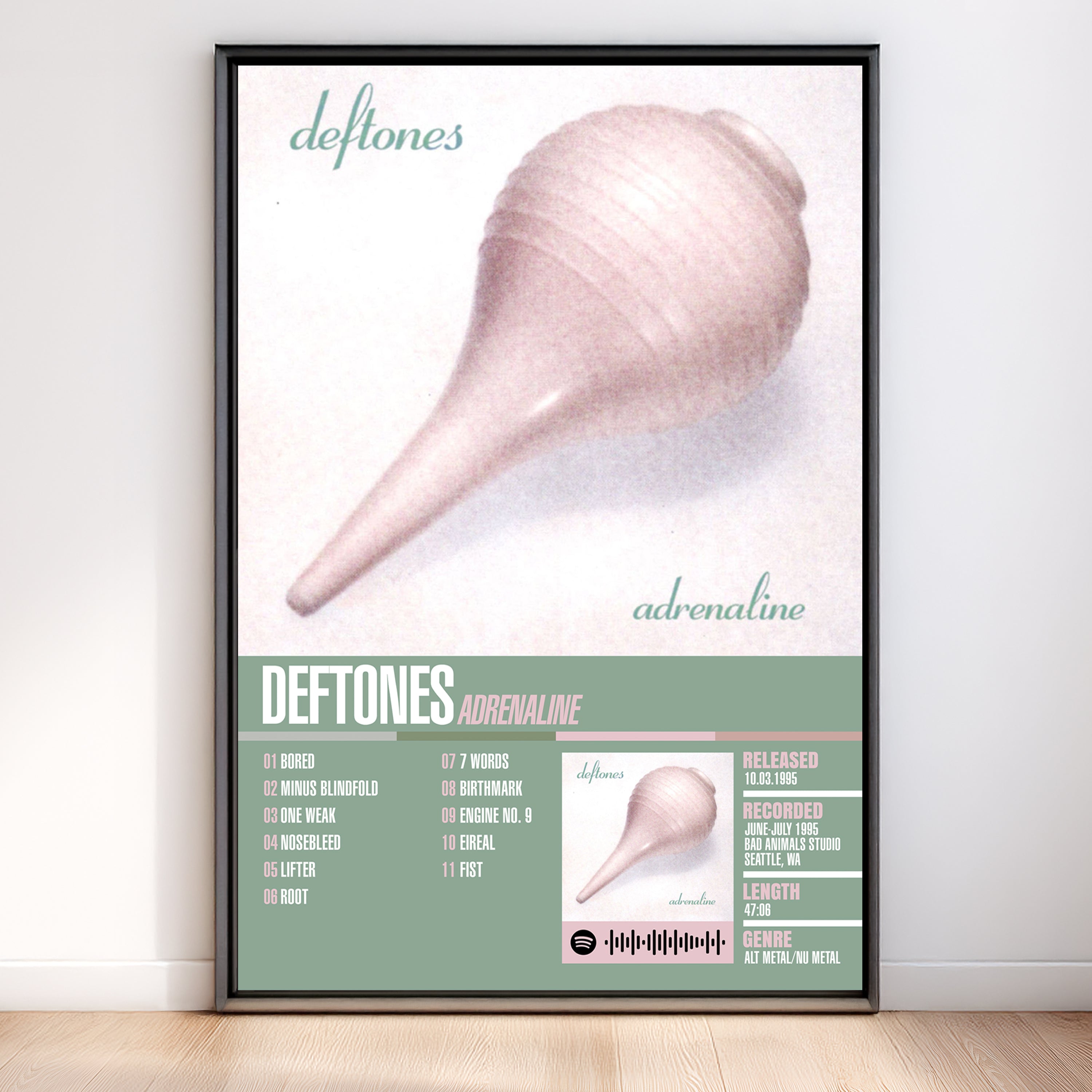 Deftones – Adrenaline | Tracklist (2-Poster Set)
