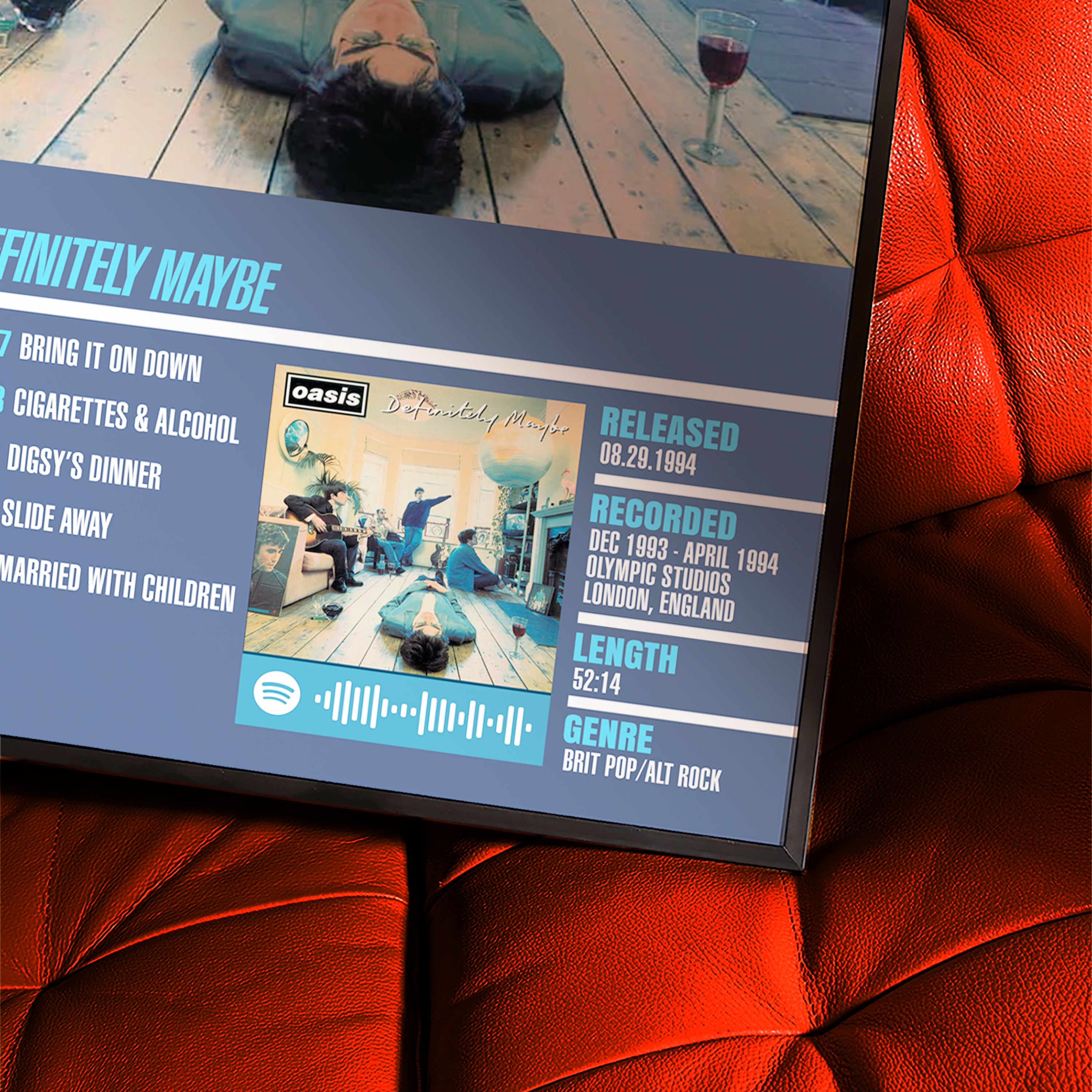 Oasis – Definitely Maybe | Tracklist (2-Poster Set)