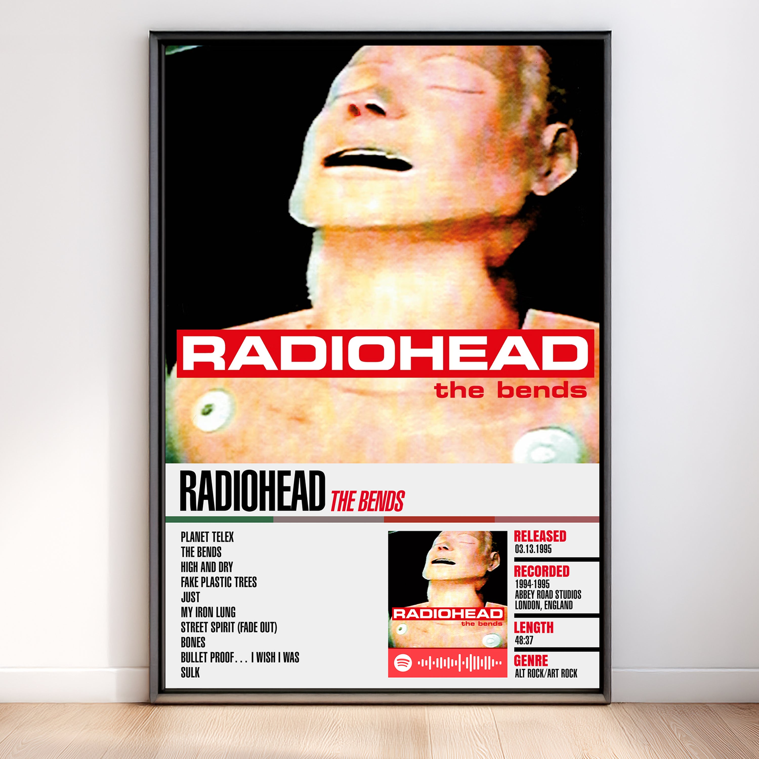Radiohead – The Bends | Tracklist (2-Poster Set)