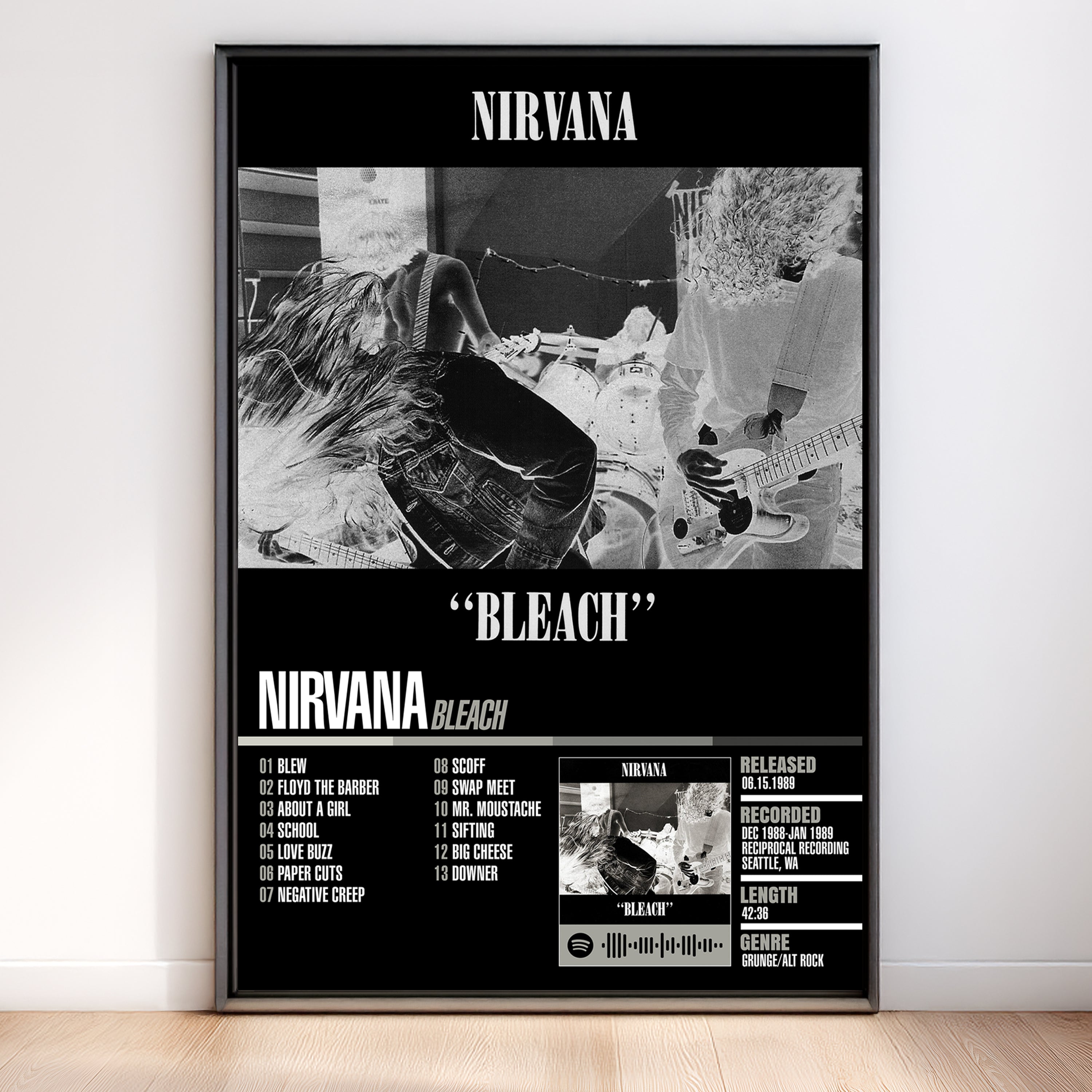 Nirvana – Bleach | Tracklist (2-Poster Set)