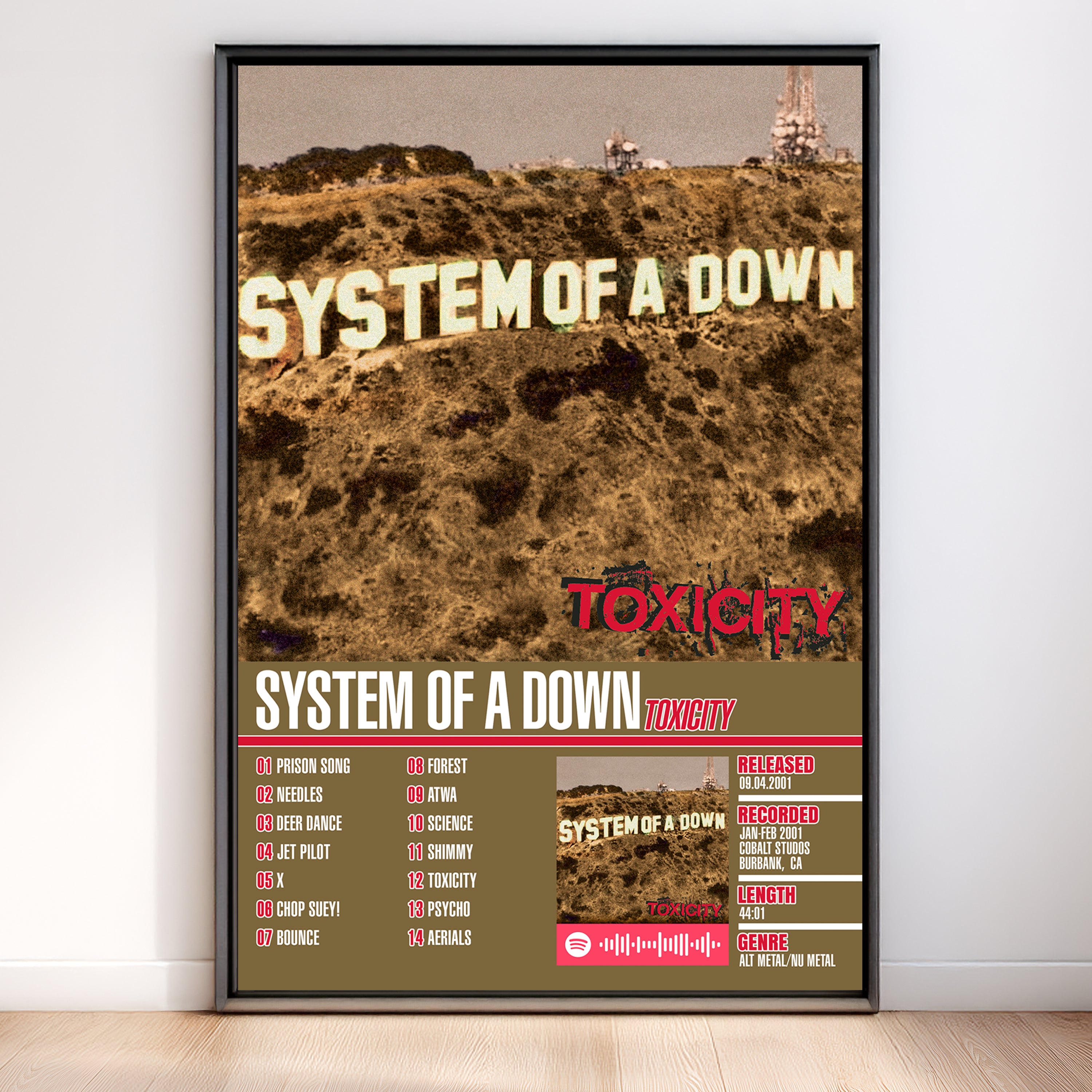 System of a Down – Toxicity | Tracklist (2-Poster Set)