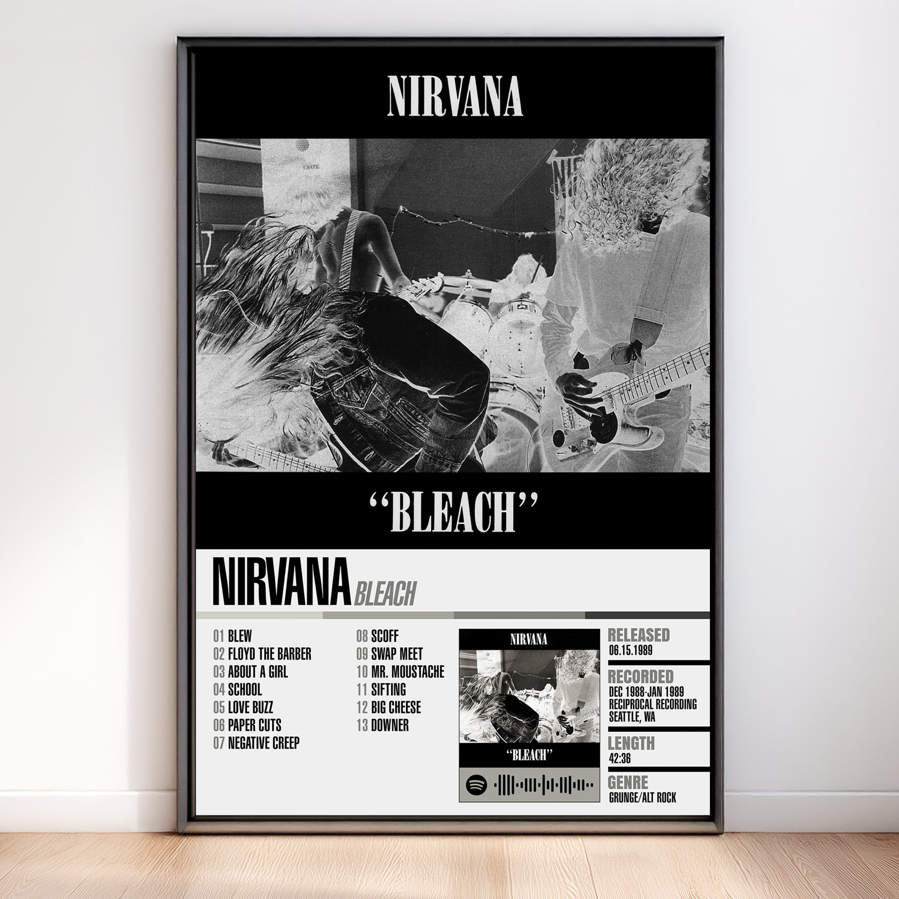 Nirvana – Bleach | Tracklist (2-Poster Set)