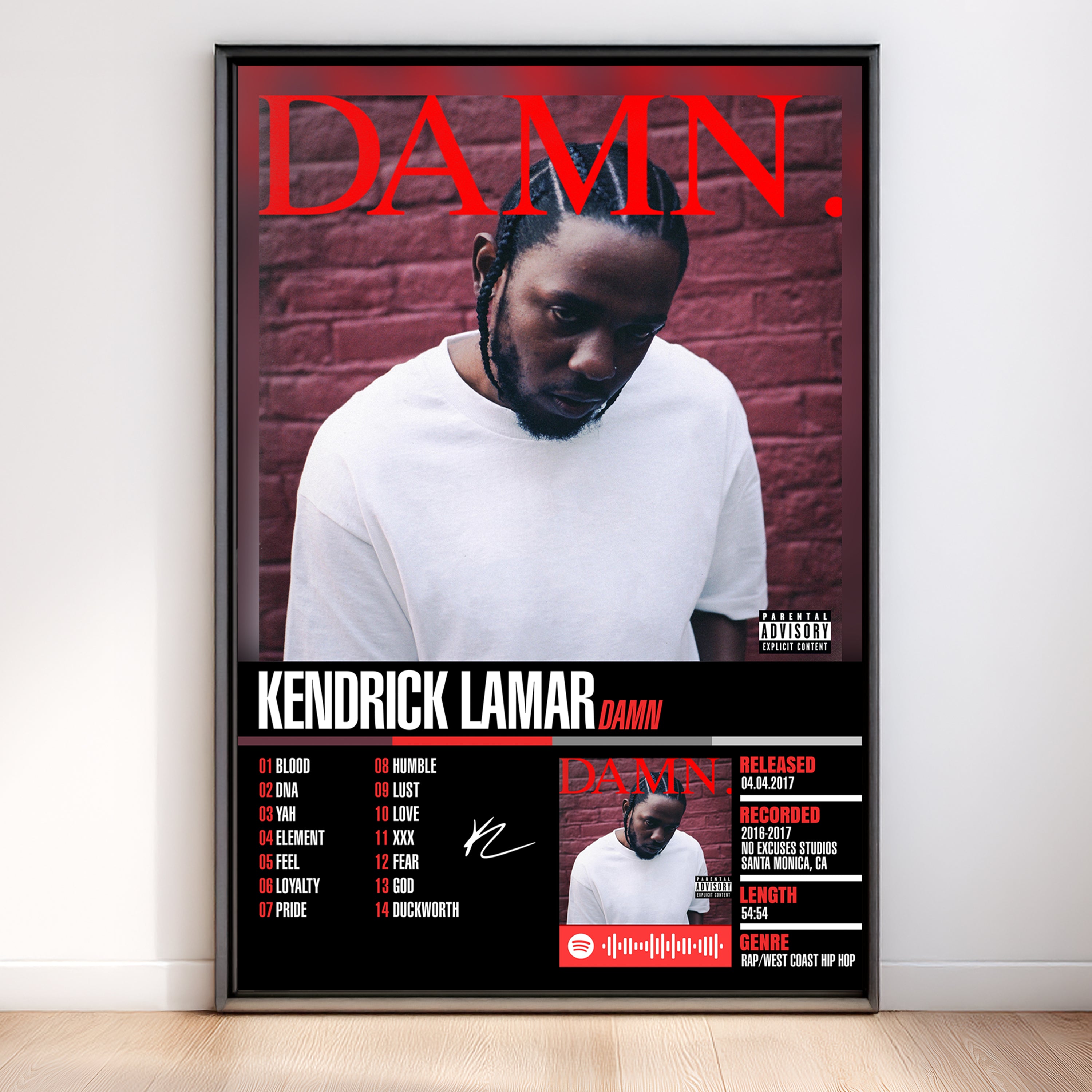 Kendrick Lamar – Damn. | Tracklist (2-Poster Set)