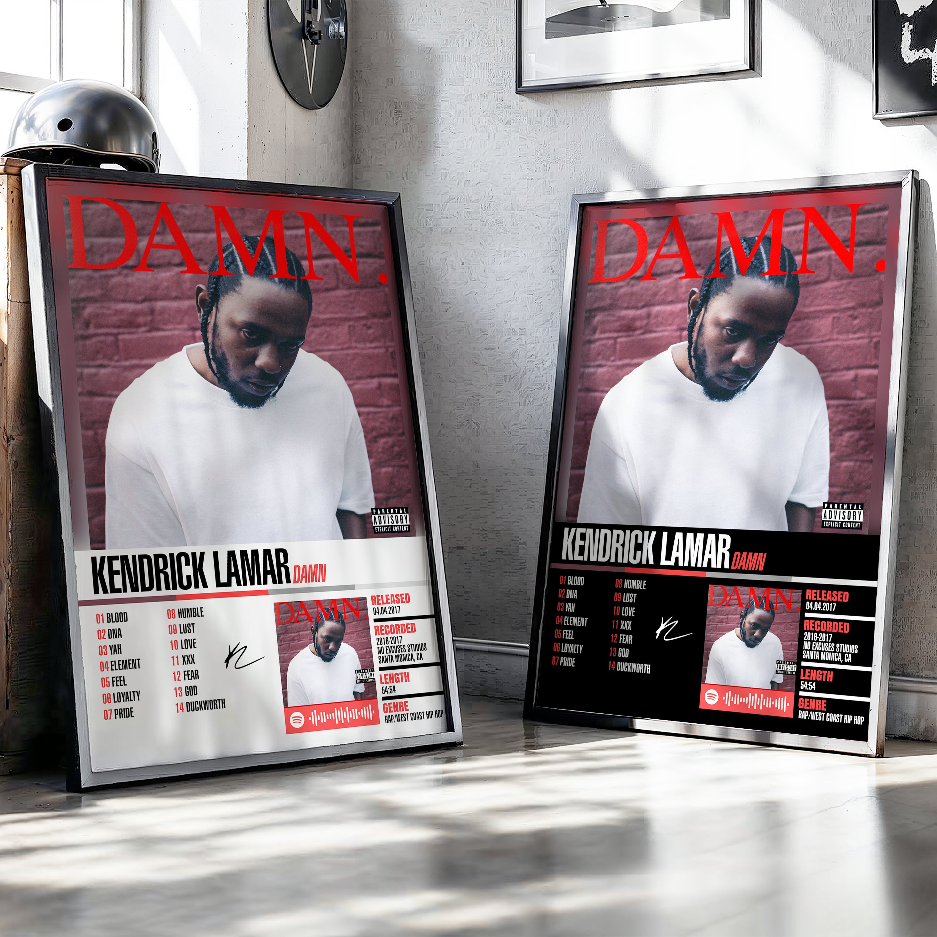 Kendrick Lamar – Damn. | Tracklist (2-Poster Set)