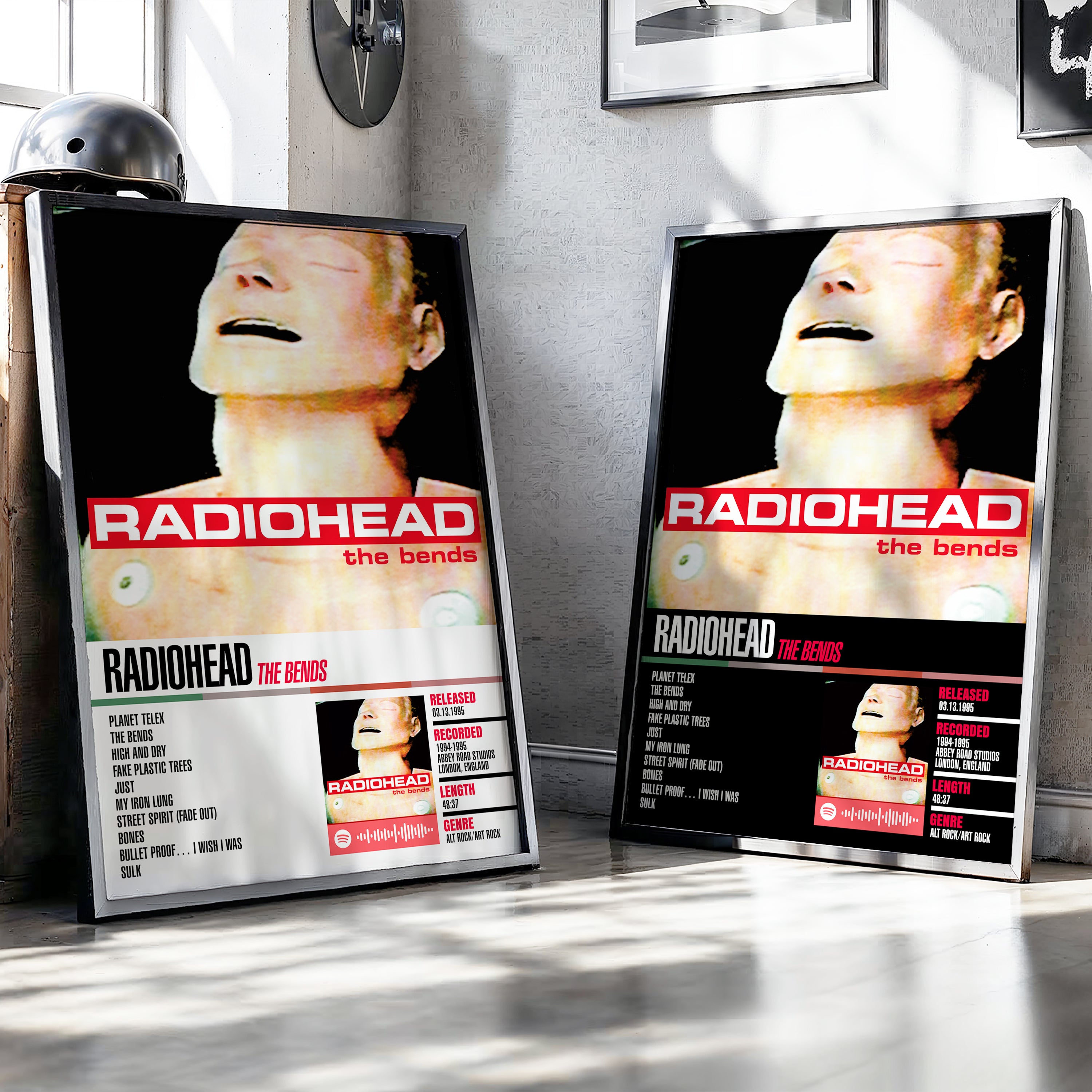 Radiohead – The Bends | Tracklist (2-Poster Set)